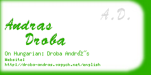 andras droba business card